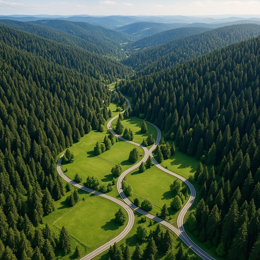 Aerial view of Black Forest suburb