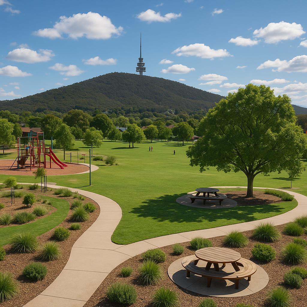 A vibrant park in Black Hill, SA