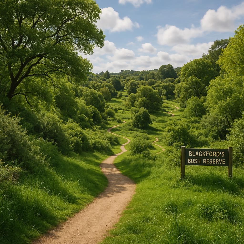 Bush reserve in Blackford with walking trails