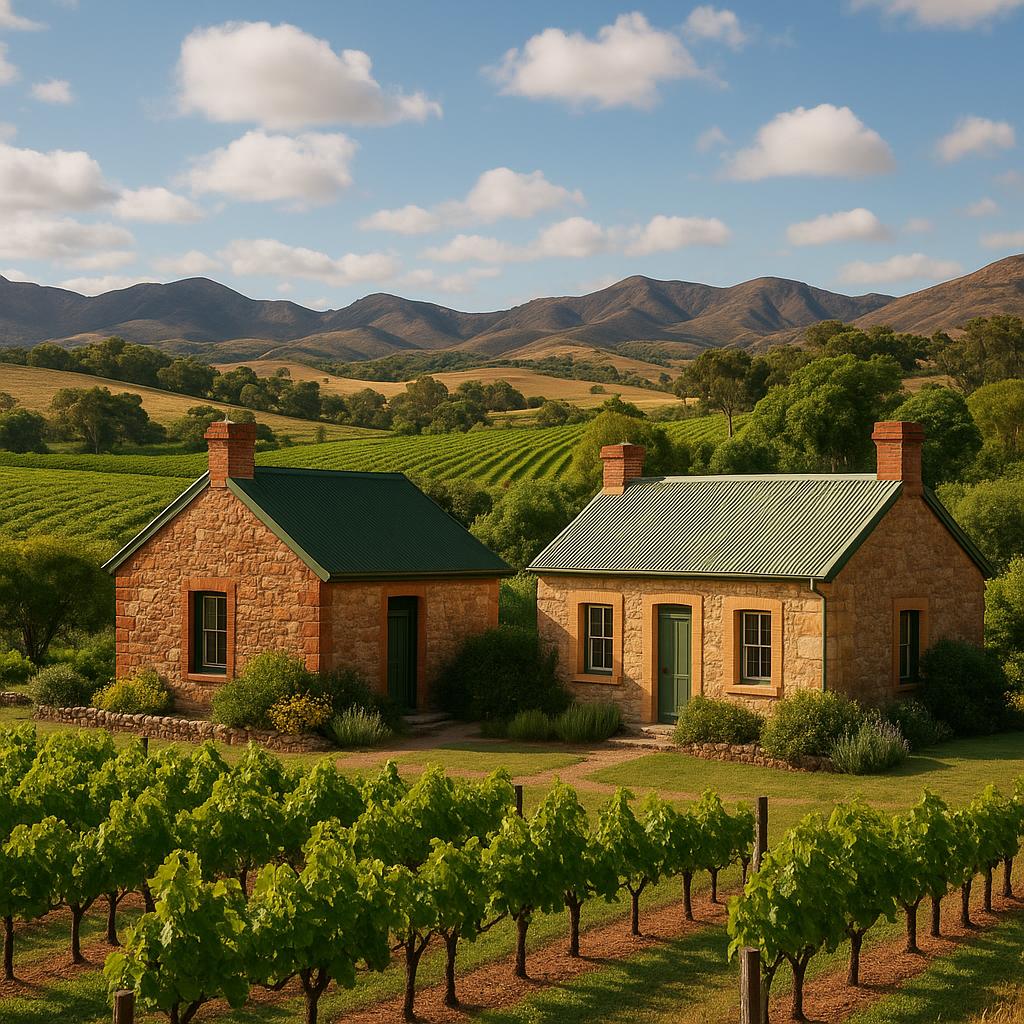 Blinman heritage cottages near vineyards