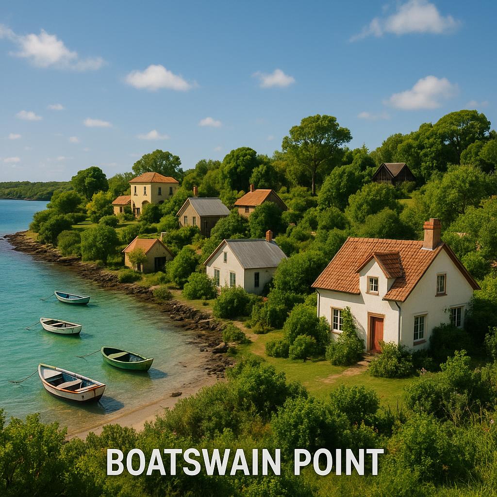 Boatswain Point suburb view with greenery and homes