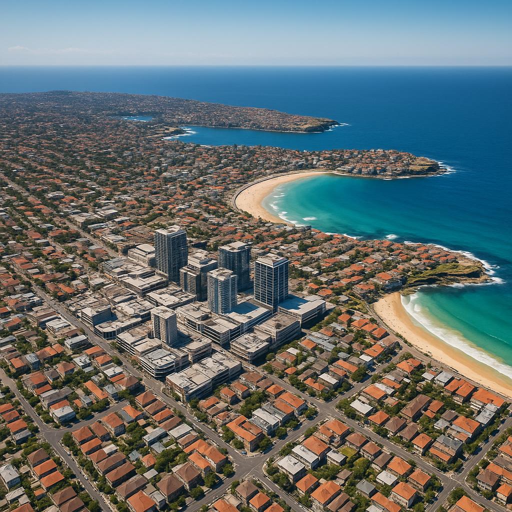 Aerial view of Bondi Junction