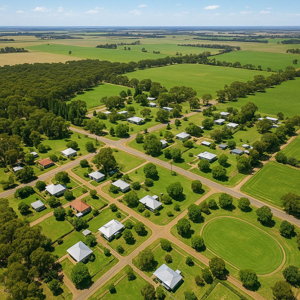 Aerial view of Booralaming, WA