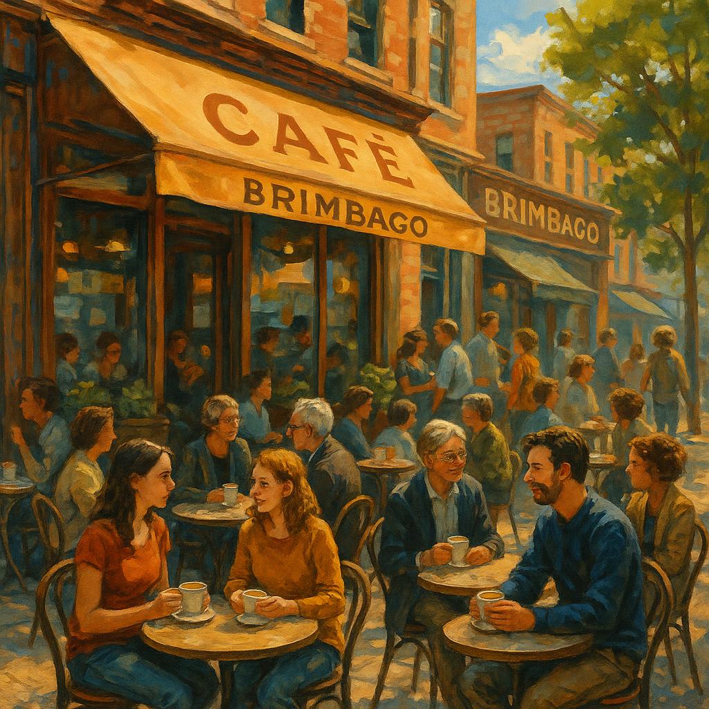 Café culture in Brimbago showcasing vibrant community life