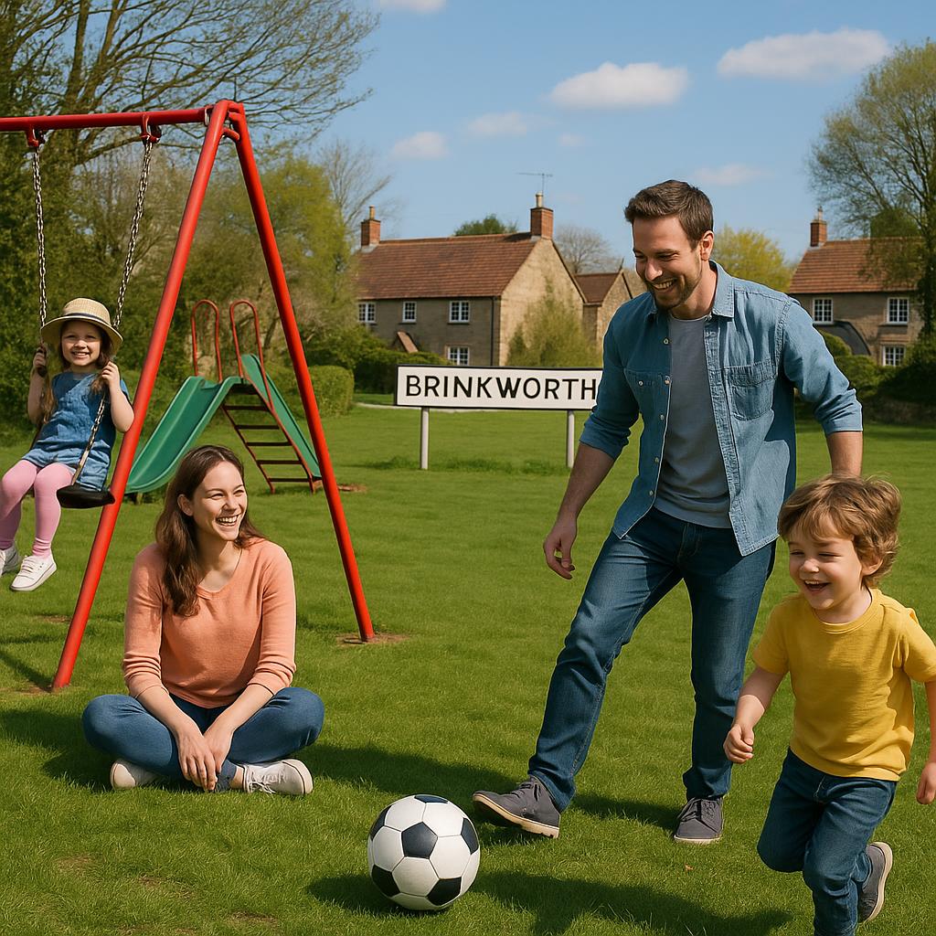 Family enjoying a park in Brinkworth