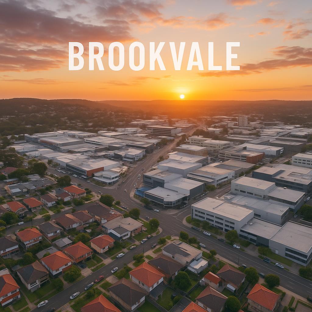 Aerial view of Brookvale, showcasing its residential landscape.