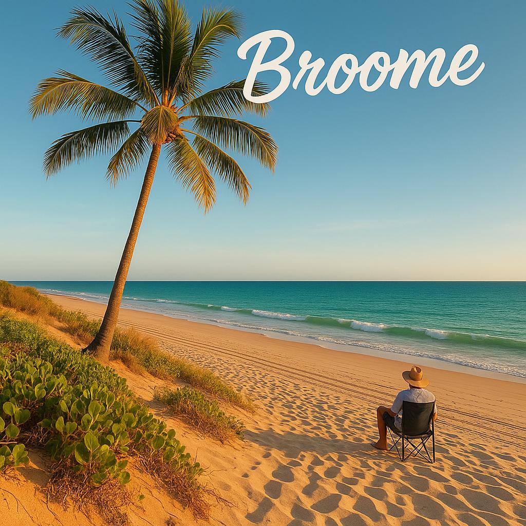 Coastal view of Broome beach