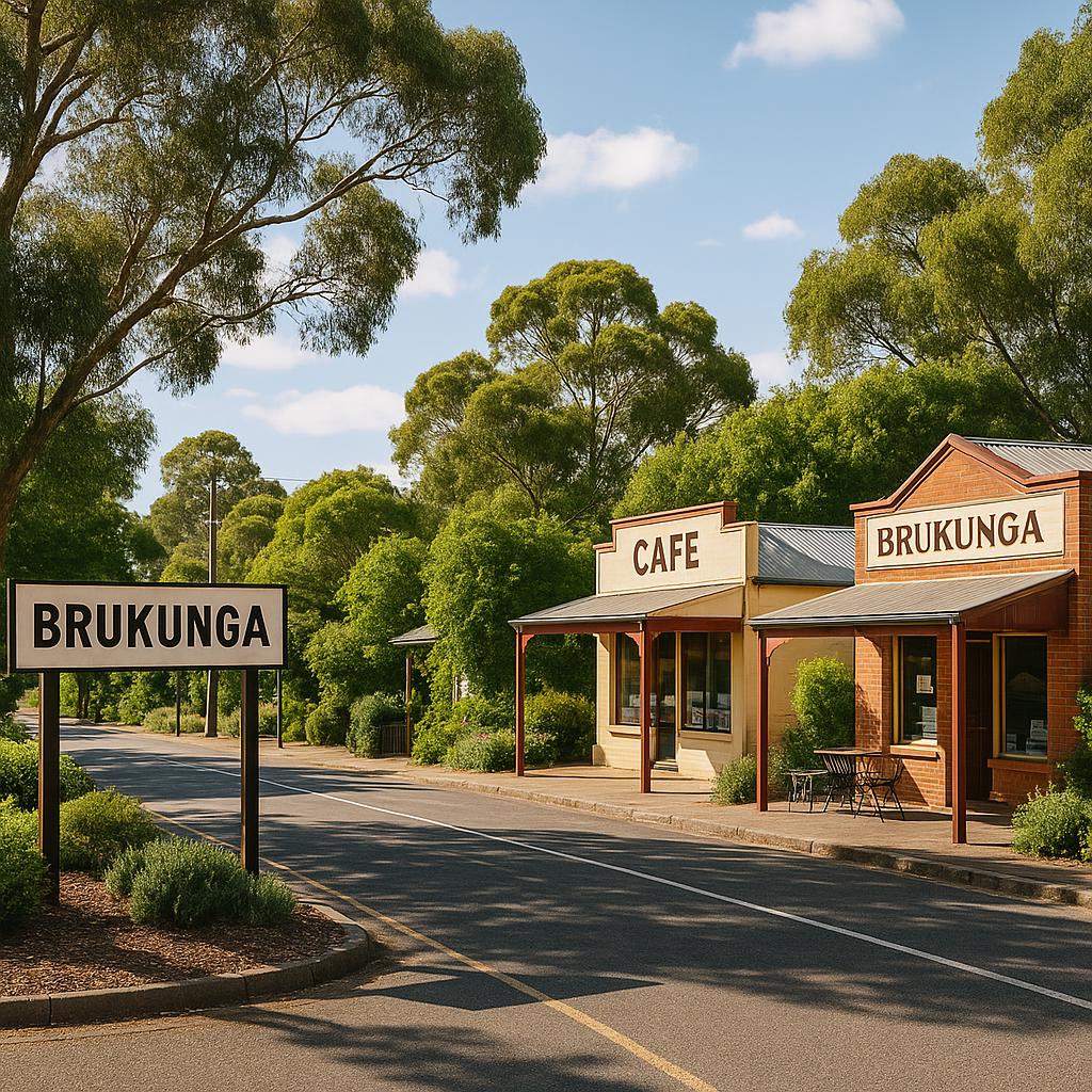 A picturesque view of Brukunga's shopping strips
