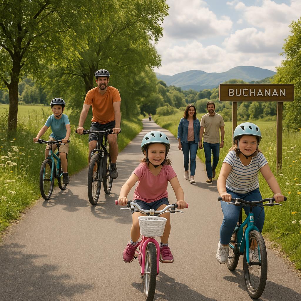 Scenic cycleway in Buchanan, South Australia