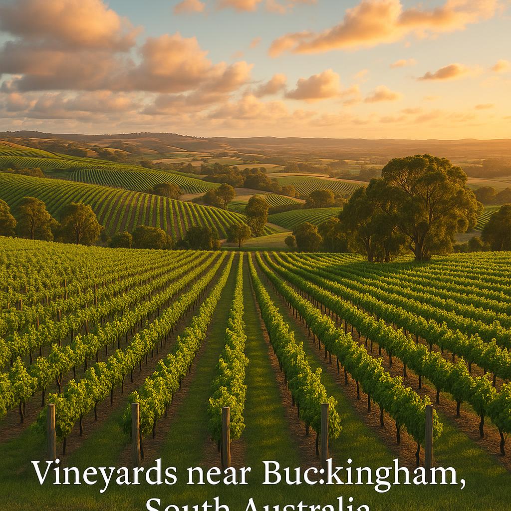 Vineyards near Buckingham, a serene landscape