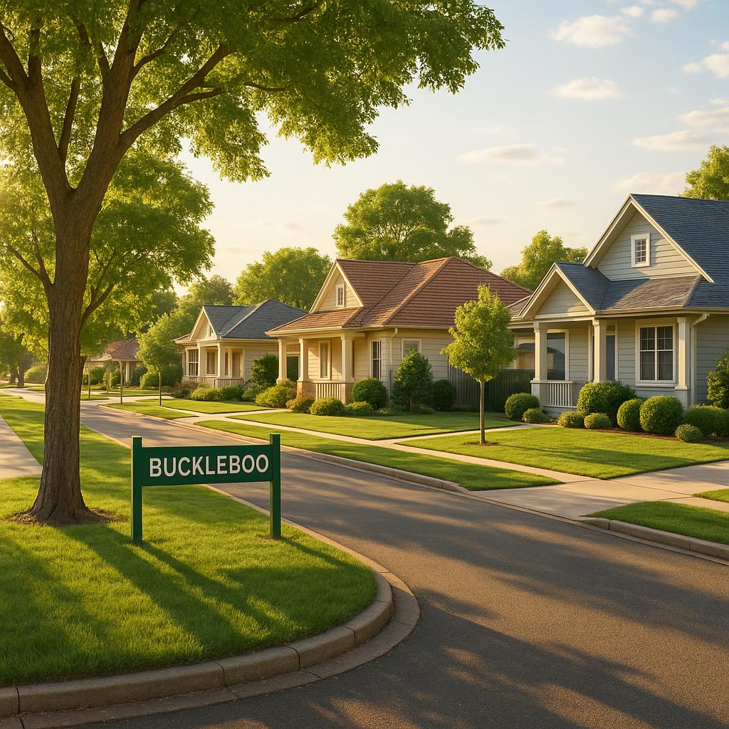 Sunlit streets in Buckleboo