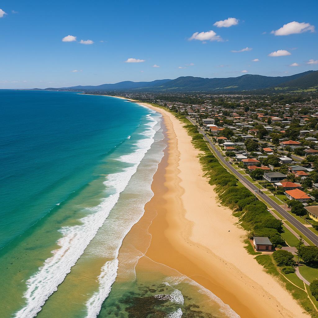Bulli beach aerial view