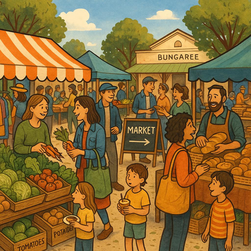 Weekend market in Bungaree showcasing local produce and community