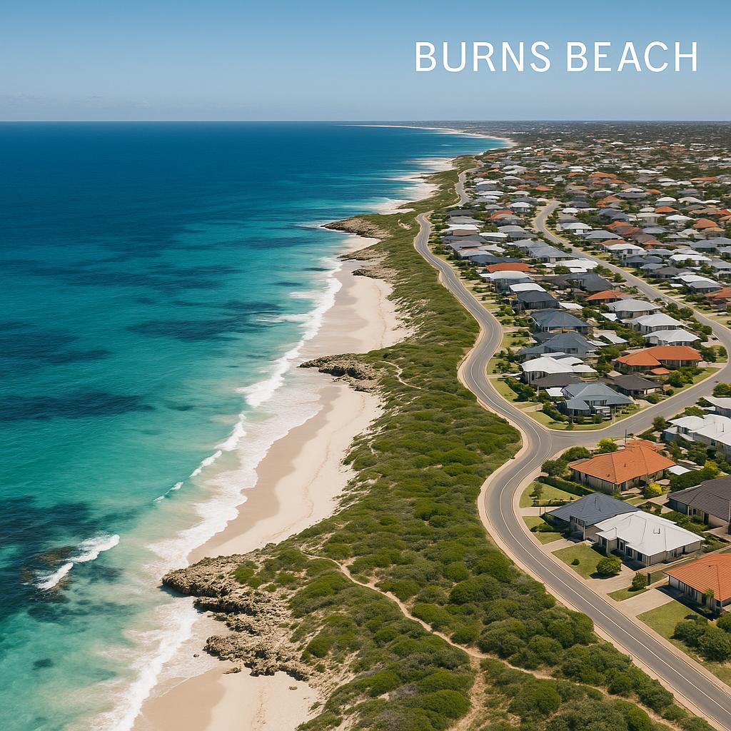 Aerial view of Burns Beach