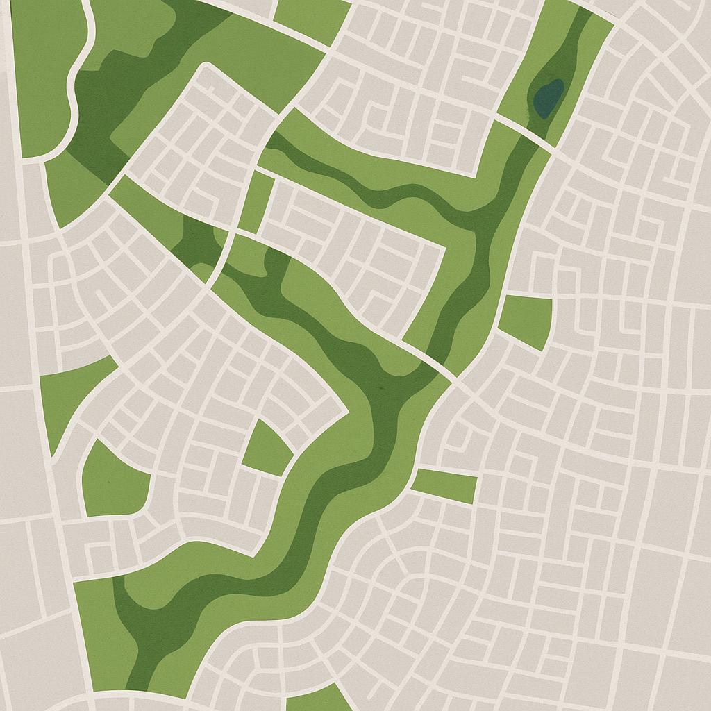 Aerial view of Butler's scenic nature corridors