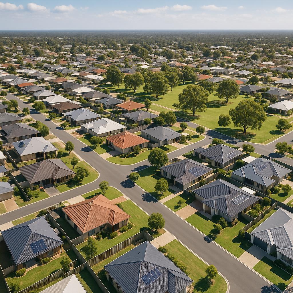 Byford aerial view showing suburban lifestyle