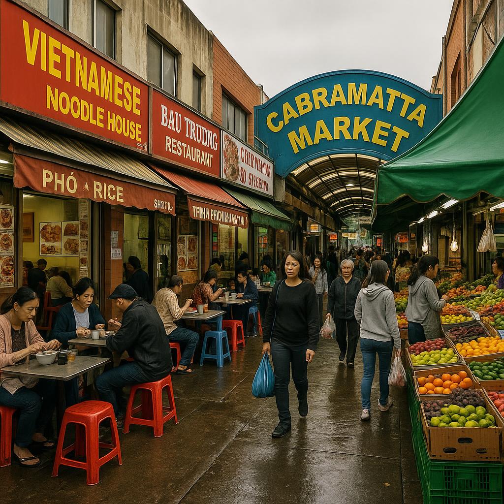 Cabramatta market showcasing diverse food options