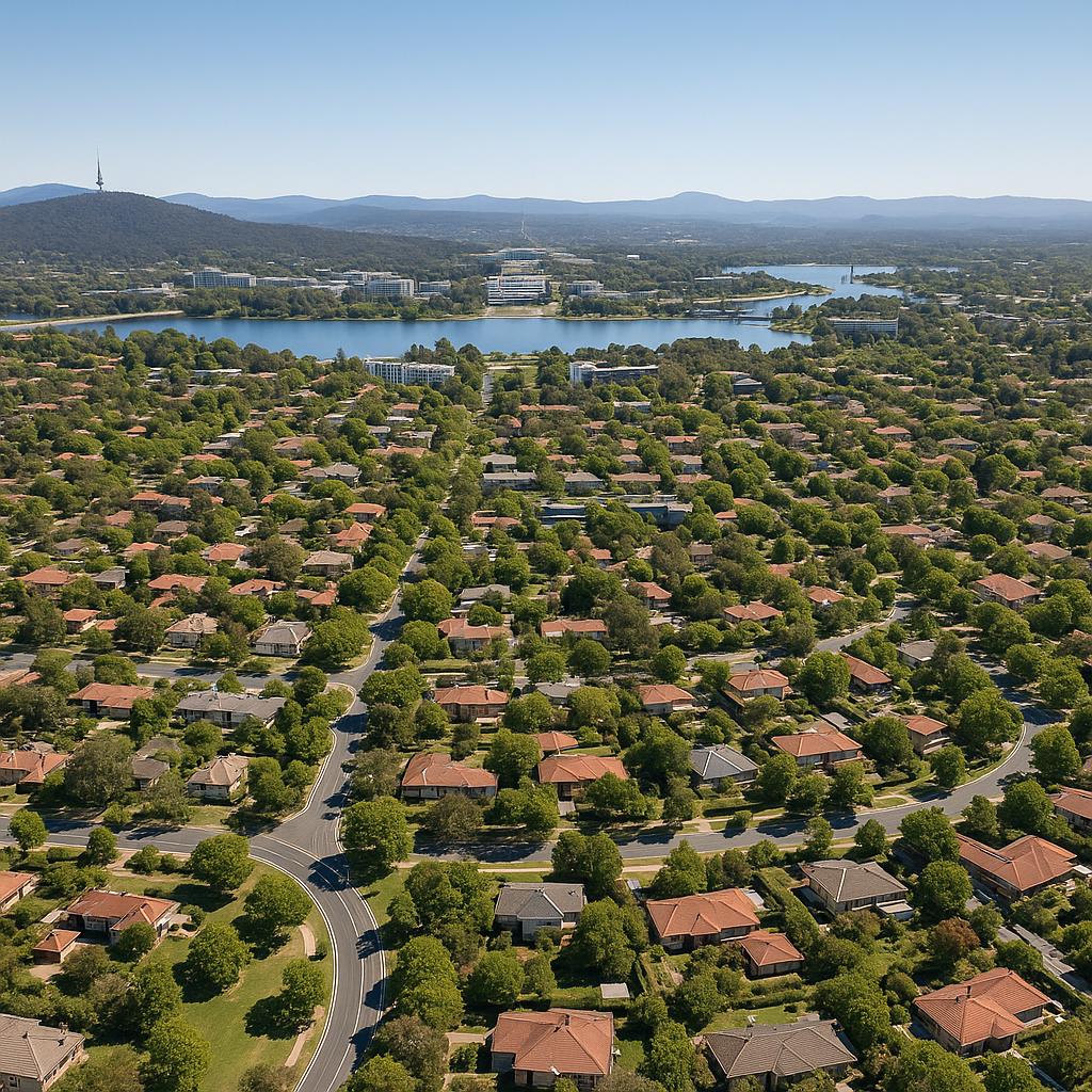 Aerial view of Canberra MC