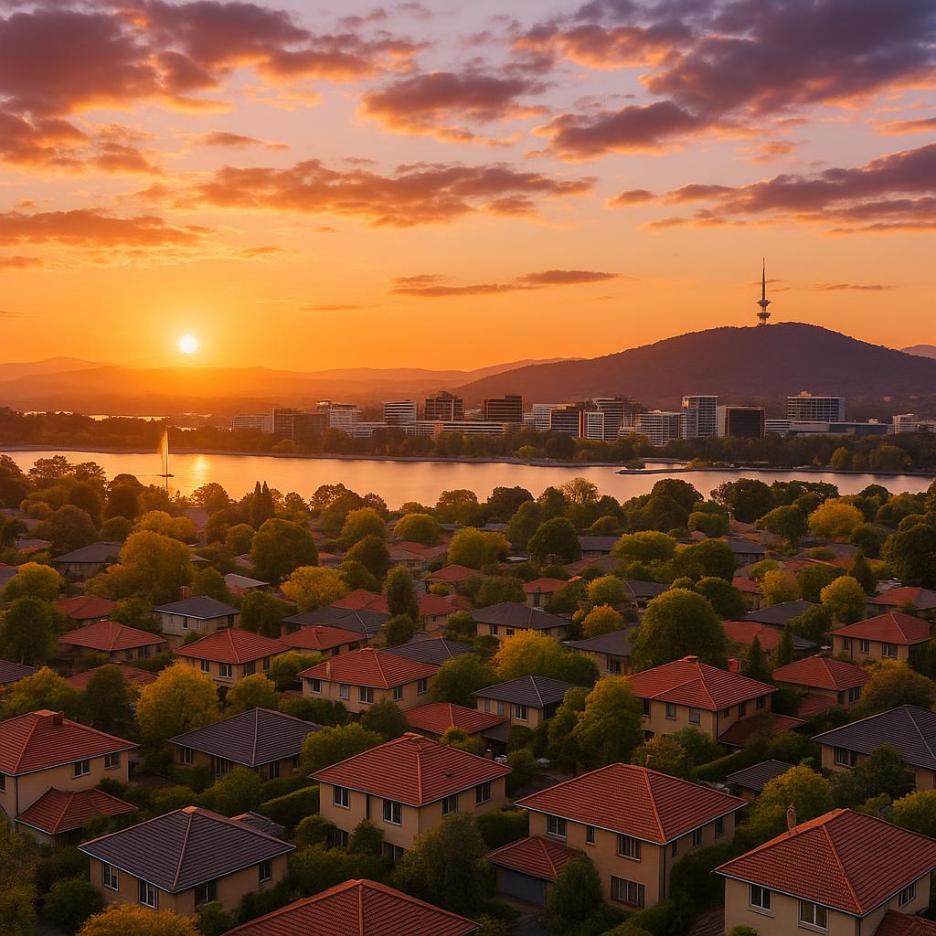 Canberra Skyline at sunset