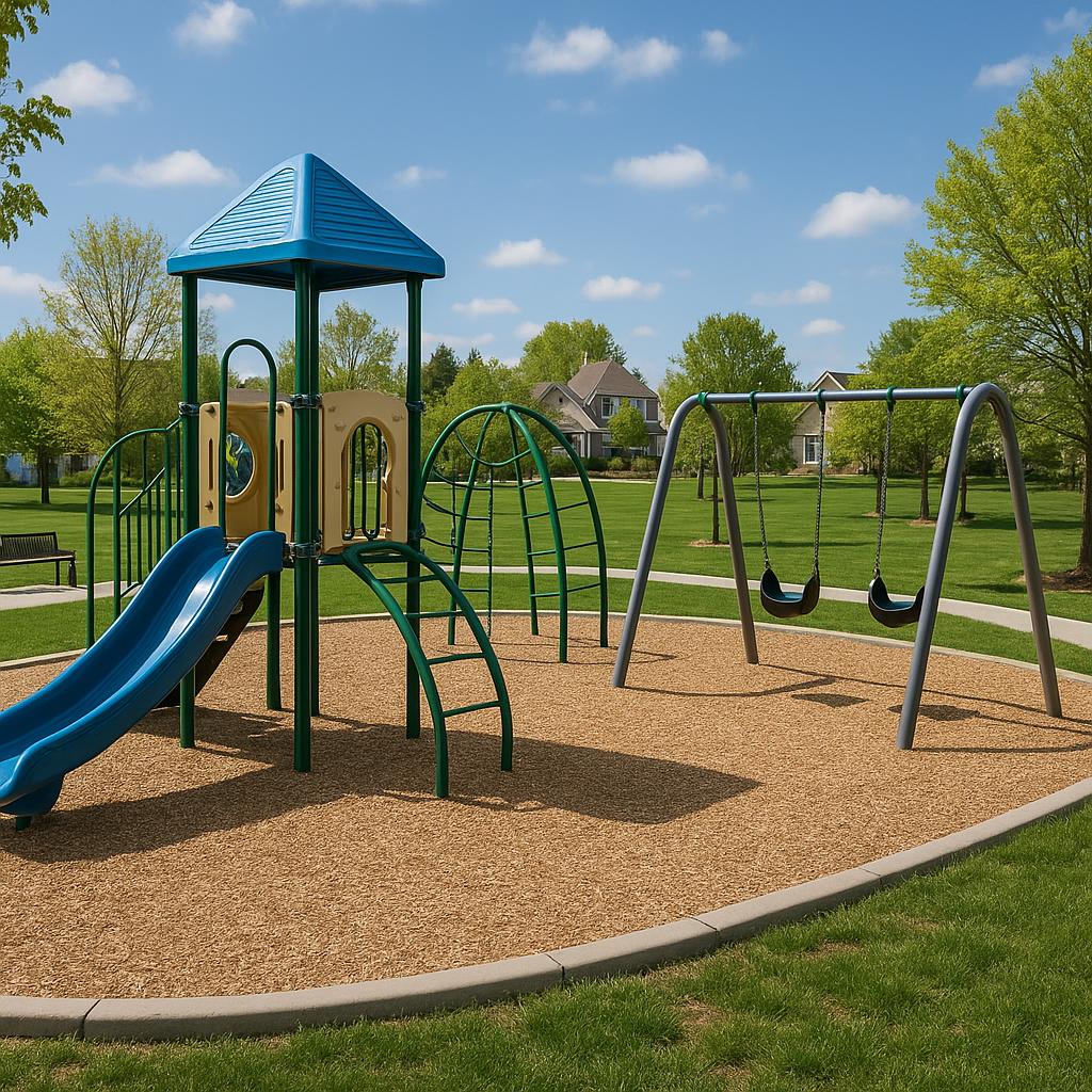 Modern playground in Caroline suburb, family-friendly environment