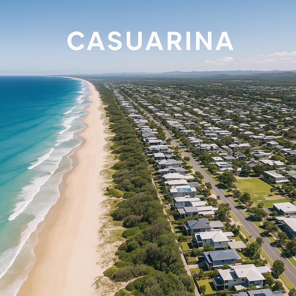 A scenic aerial view of Casuarina, Northern Territory.