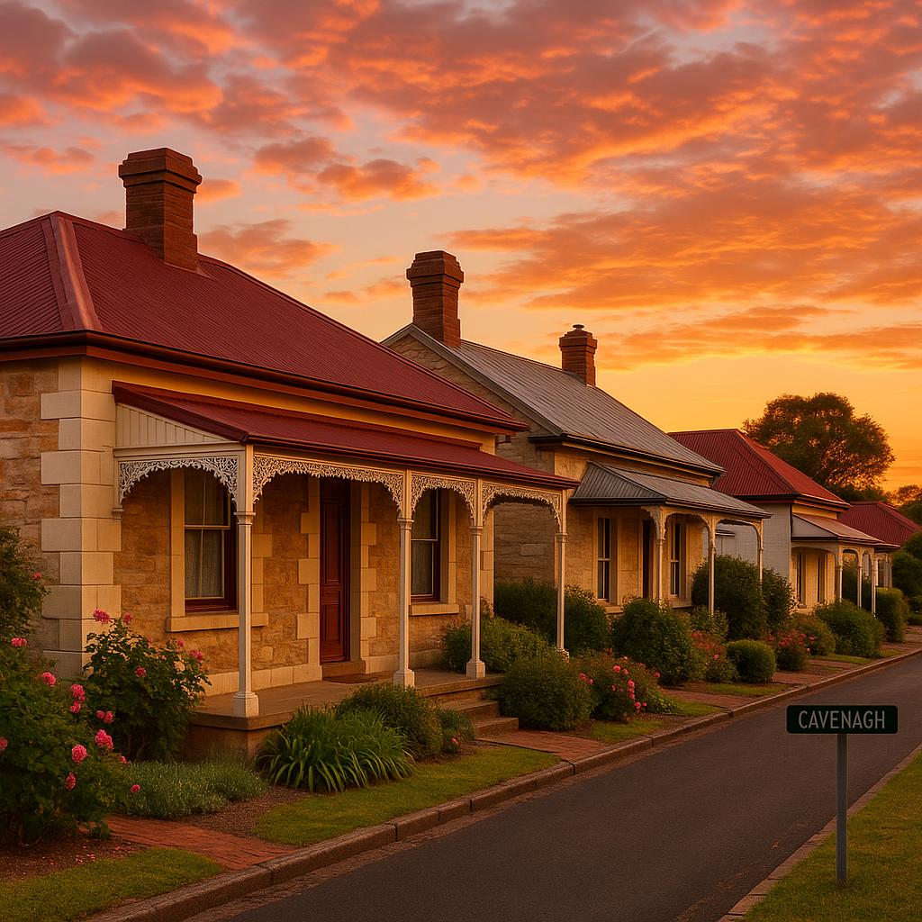 Heritage cottages in the Cavenagh suburb