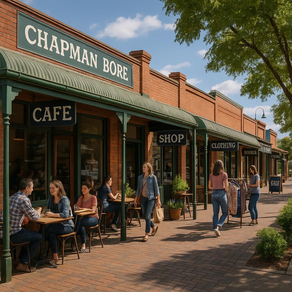 Vibrant shopping strip in Chapman Bore