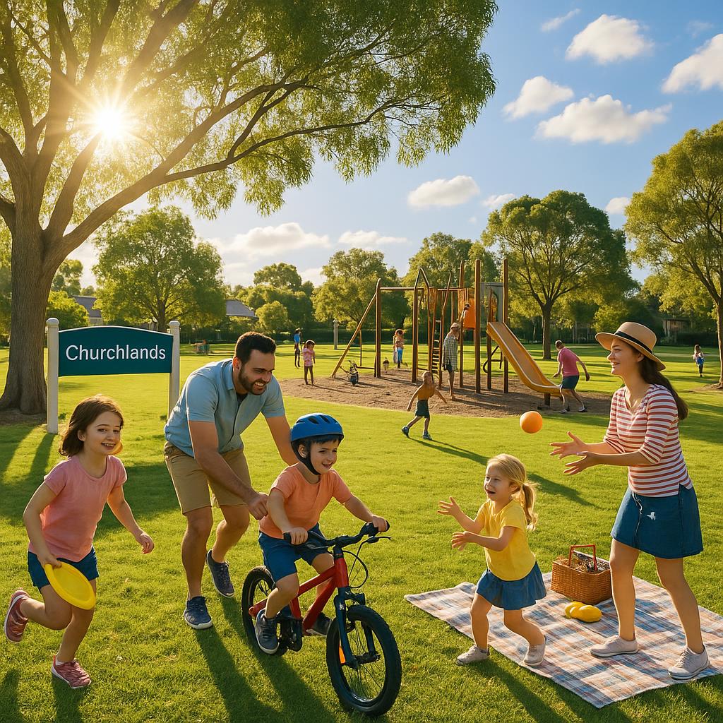 Family park in Churchlands with children playing.