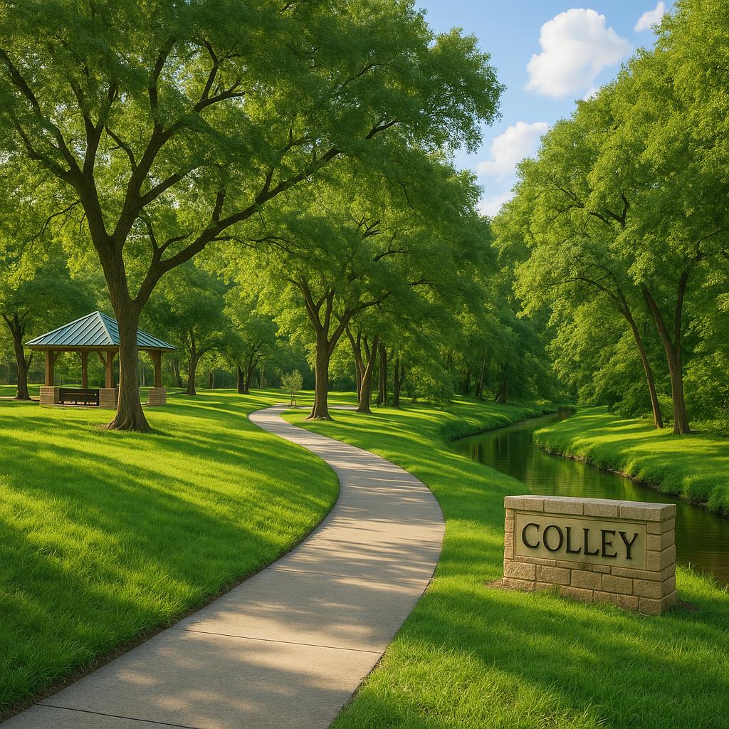 Scenic nature corridors in Colley showing vibrant parks.
