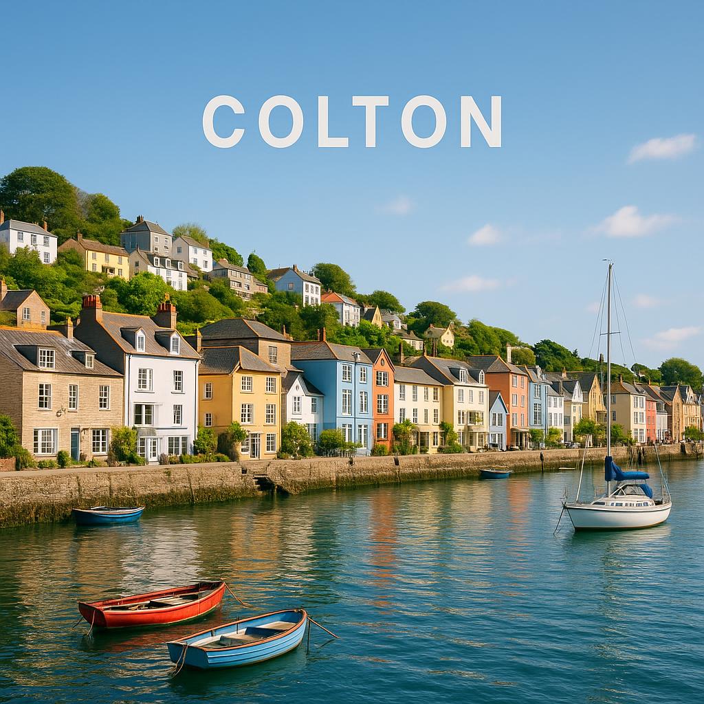 Scenic harbourside view of Colton