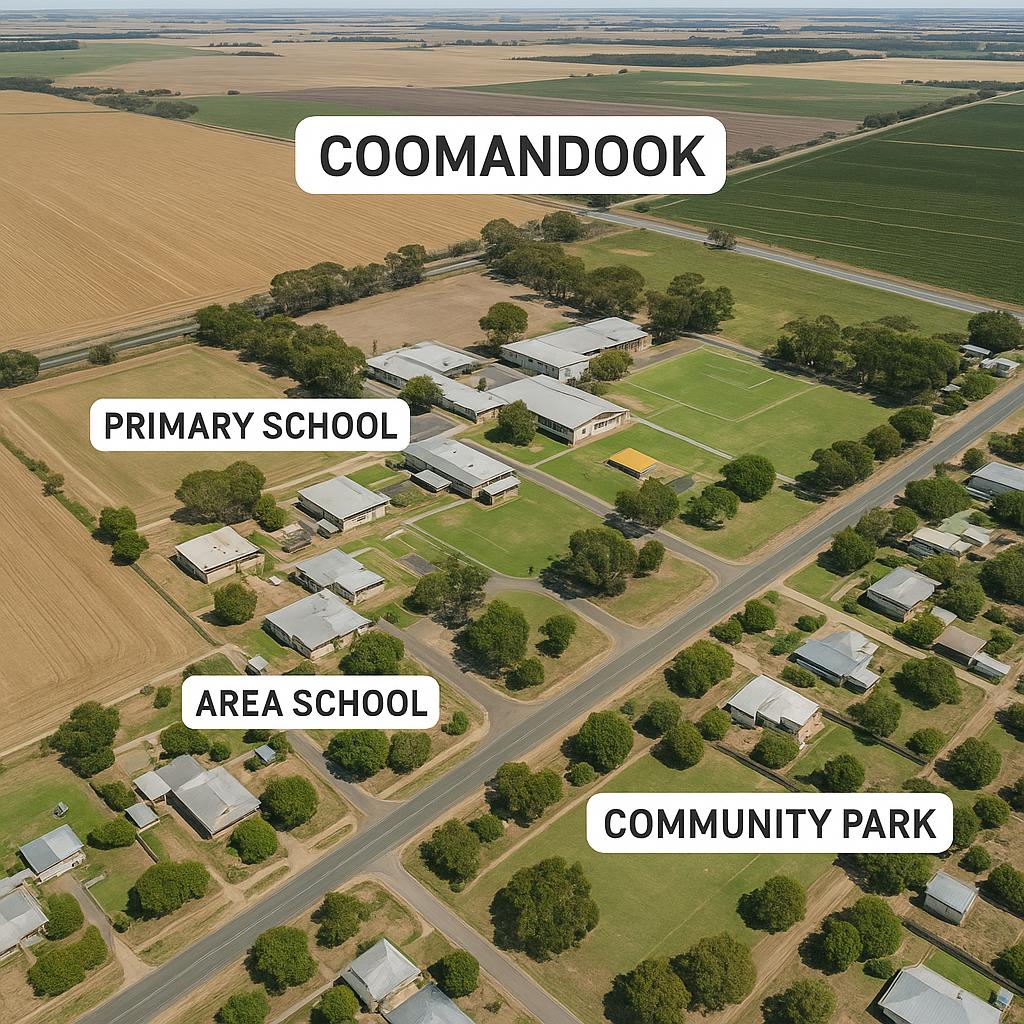 Aerial view of Coomandook suburb