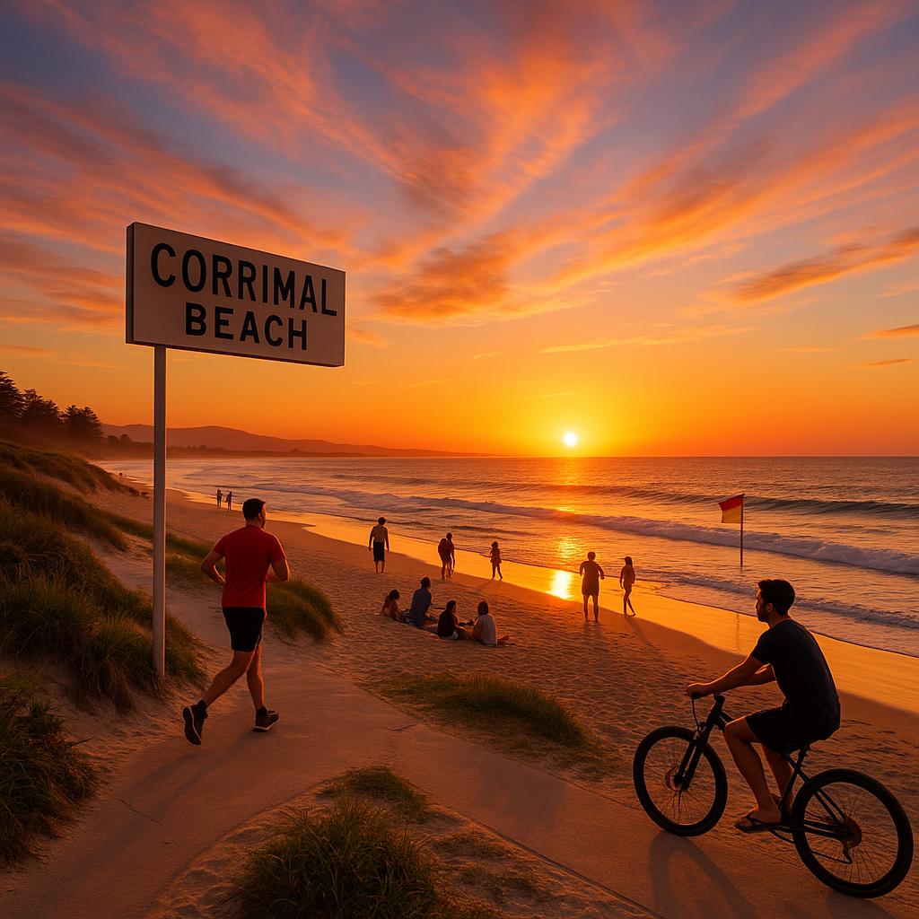 Beautiful sunset at Corrimal Beach