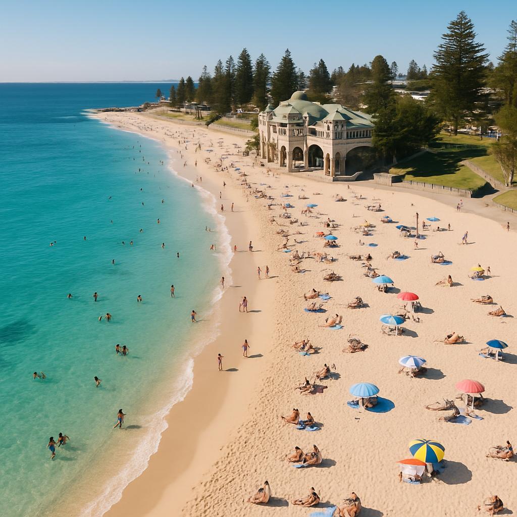 Cottesloe beach view with sunny weather