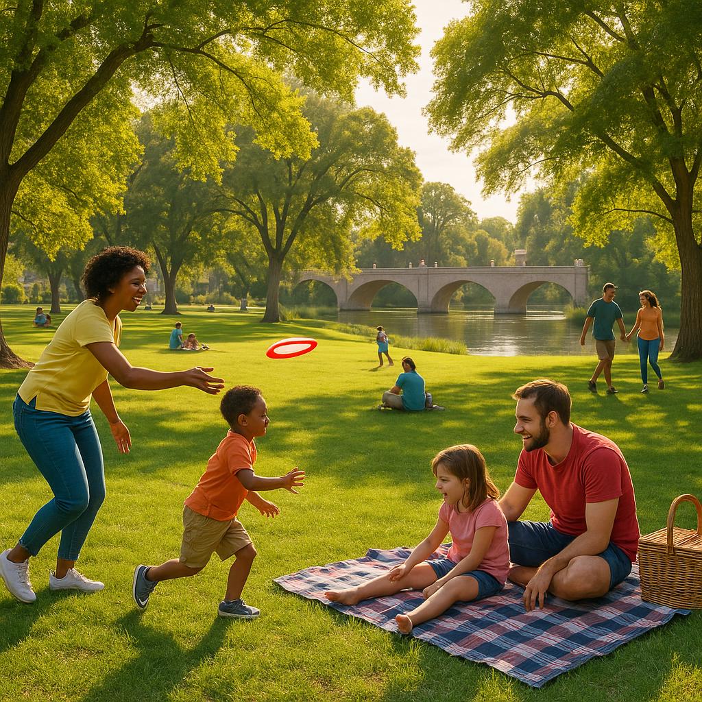 Families enjoying scenic park in Cradock