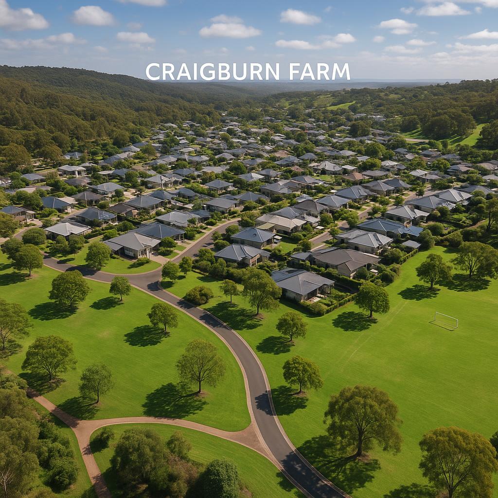 Aerial view of Craigburn Farm suburb