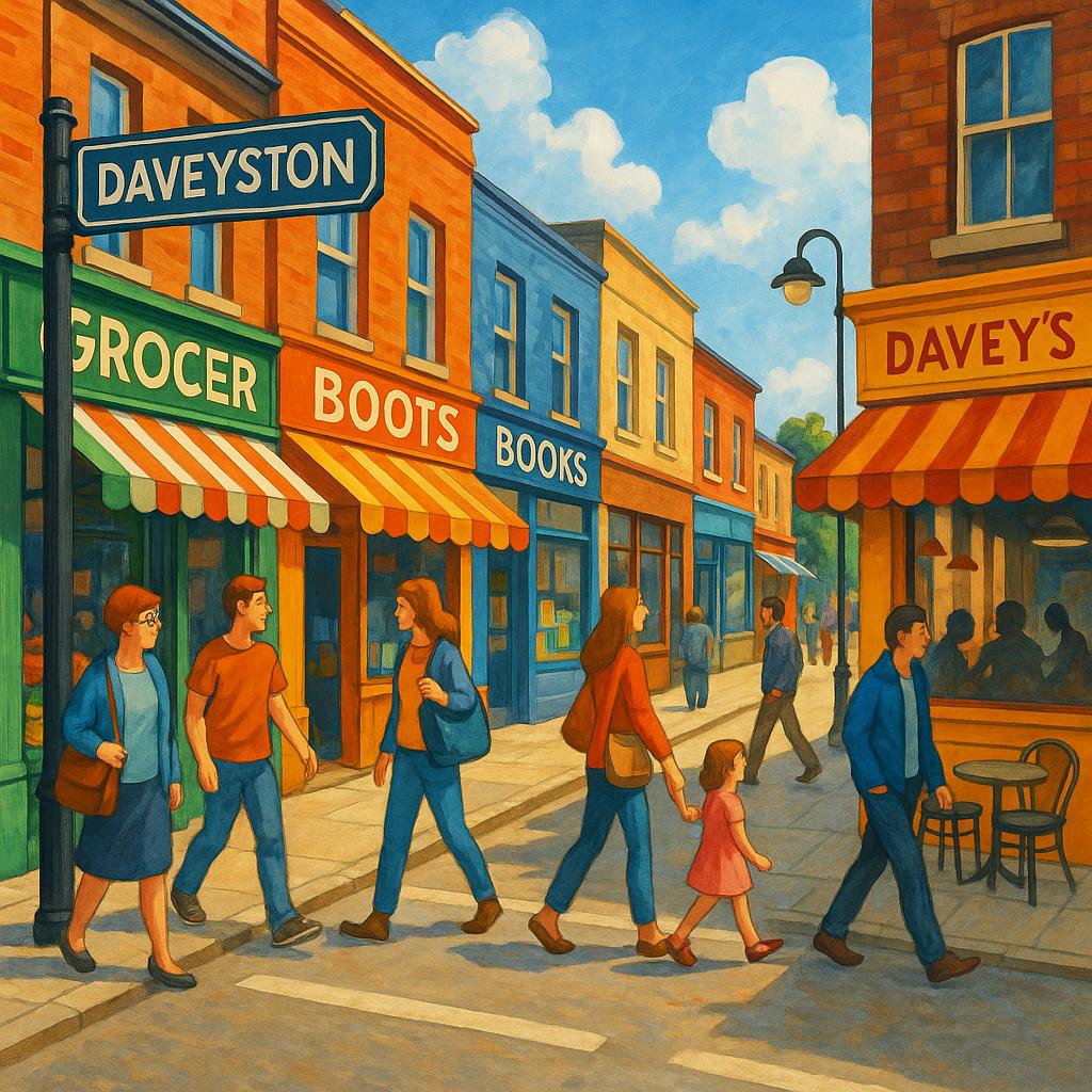 Daveyston main street bustling with activity