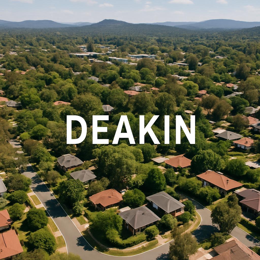 Deakin suburb aerial view