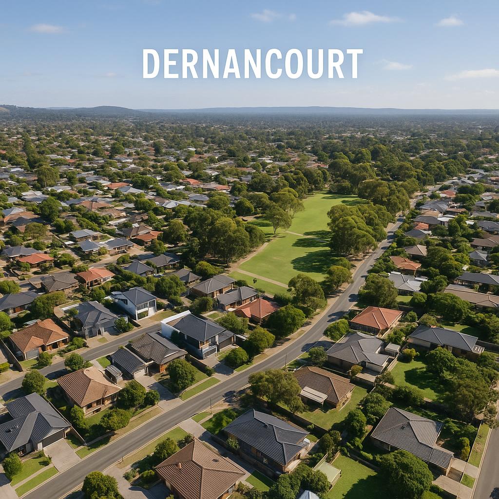 Aerial view of Dernancourt's residential areas