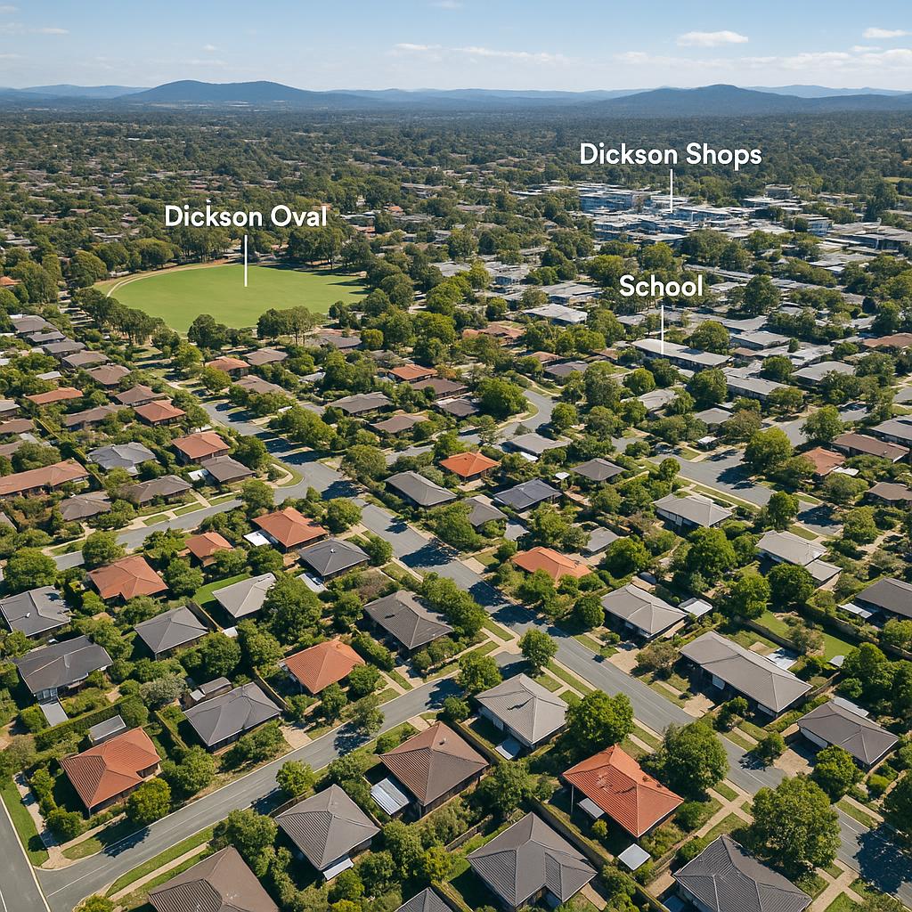 Aerial view of Dickson suburb