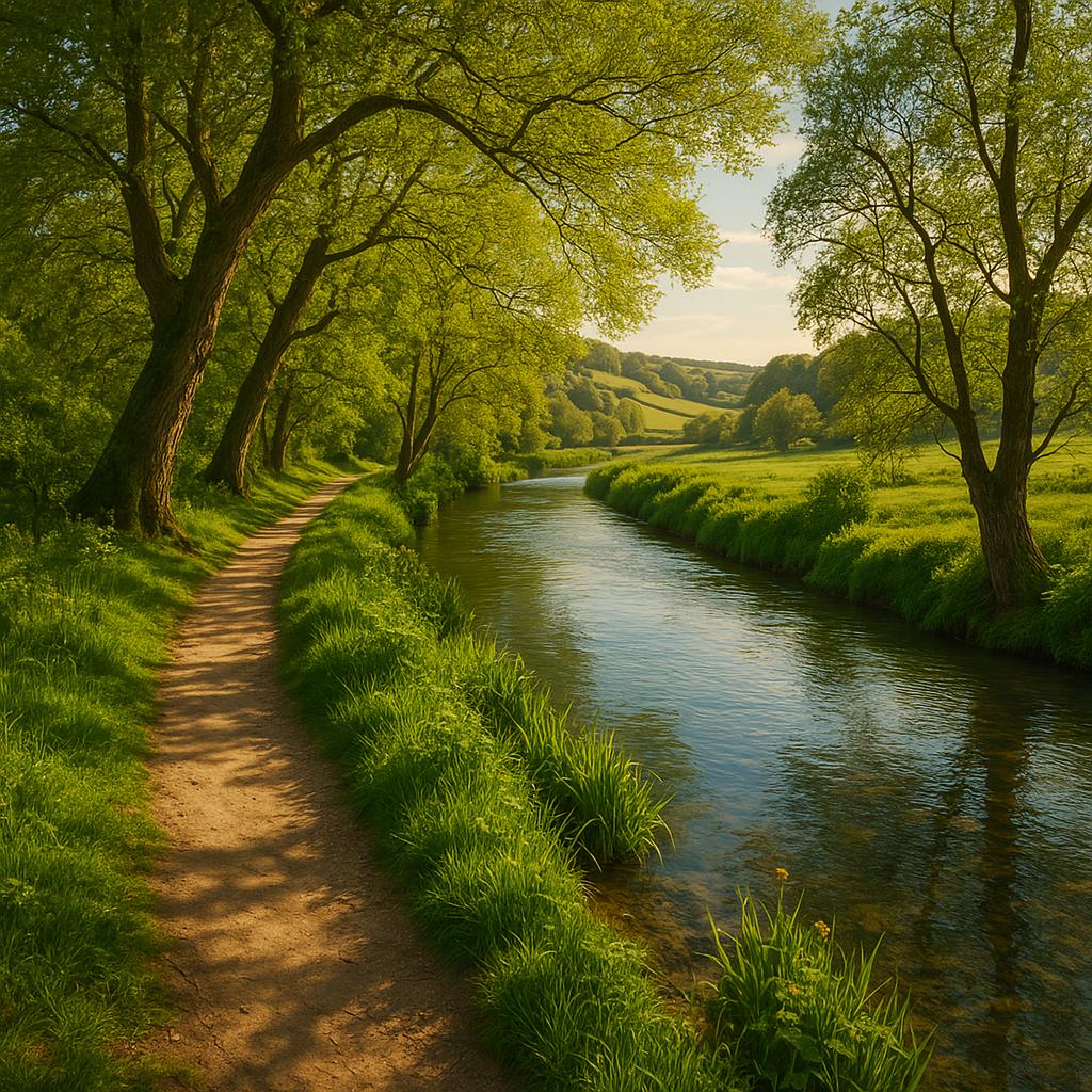 Family-friendly riverbank paths in Dorset Vale