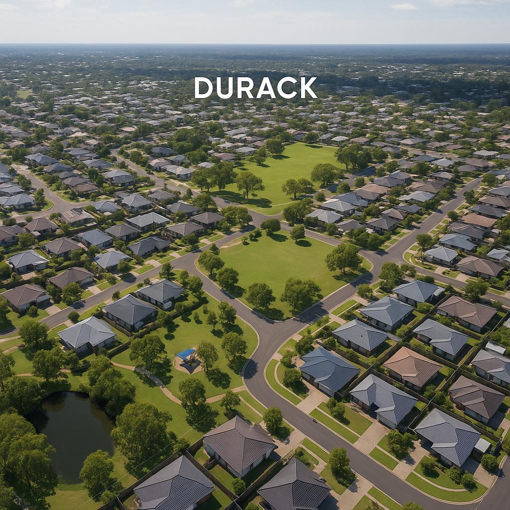 Aerial view of Durack's picturesque residential community