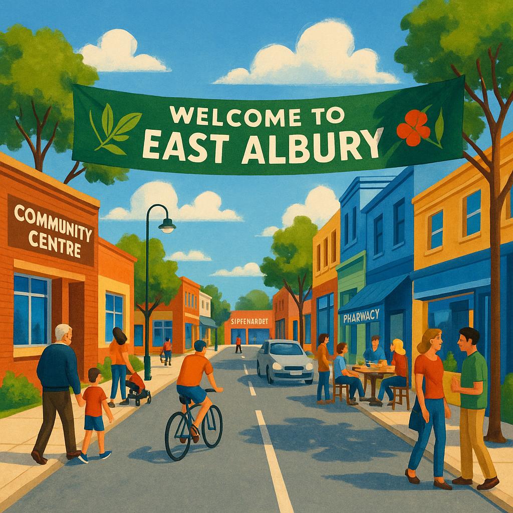 Community street view in East Albury