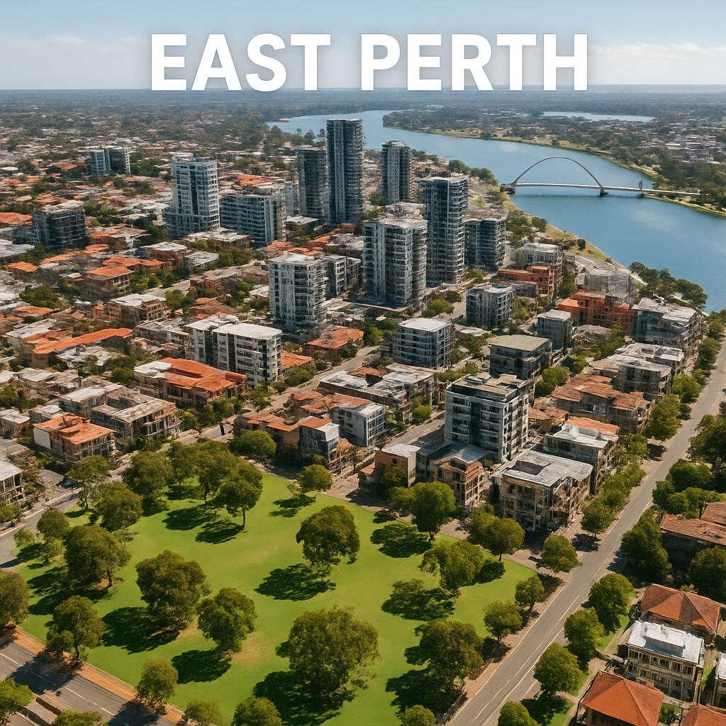 Aerial view of East Perth