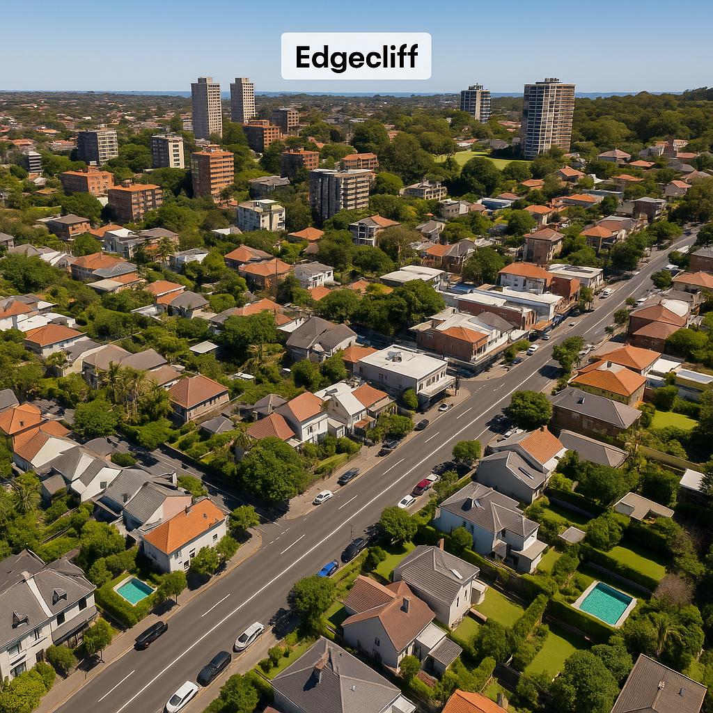 Aerial view of Edgecliff