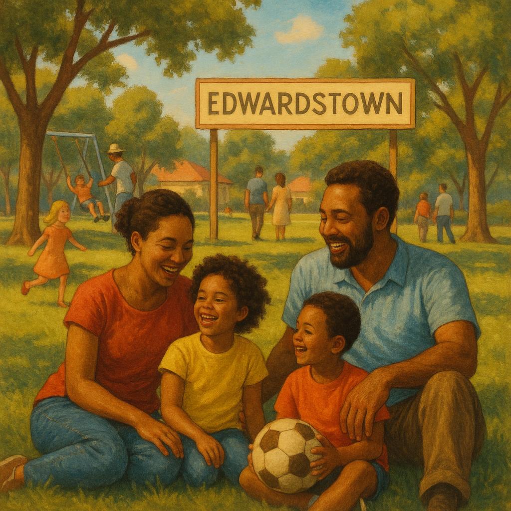 Family enjoying time in Edwardstown park