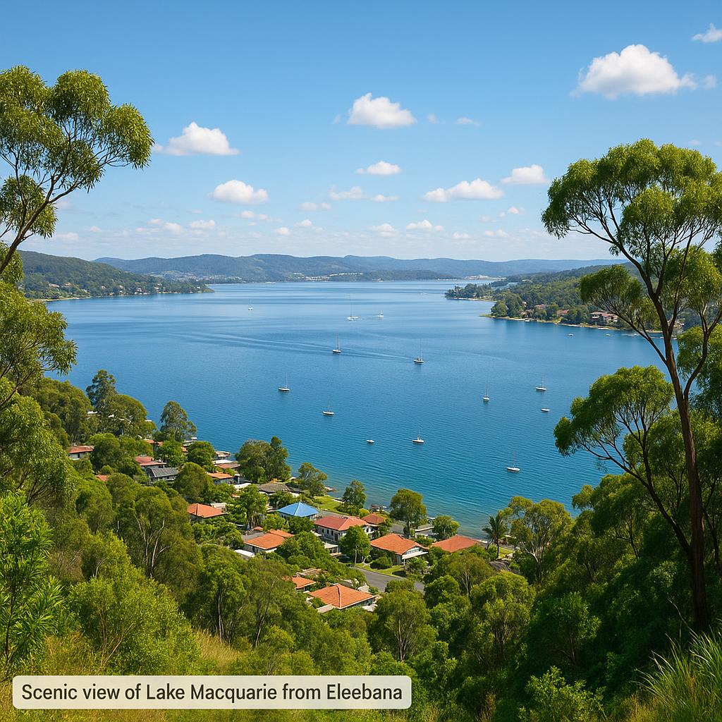 View of Lake Macquarie from Eleebana
