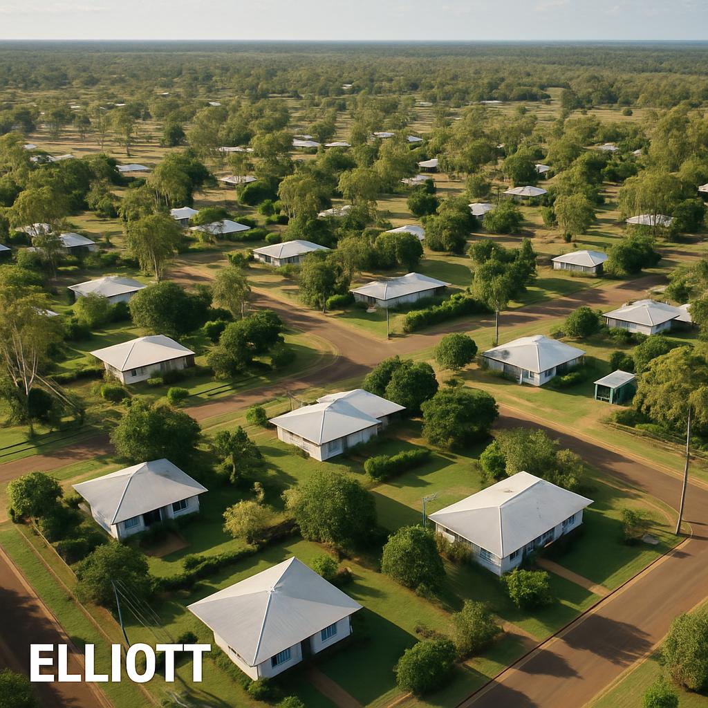Aerial view of Elliott, Northern Territory