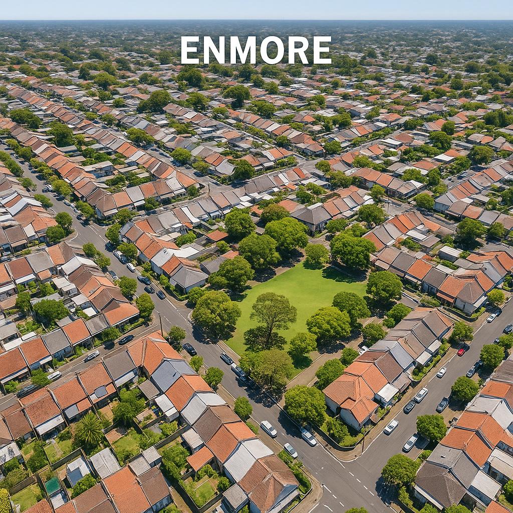 Aerial view of Enmore, New South Wales
