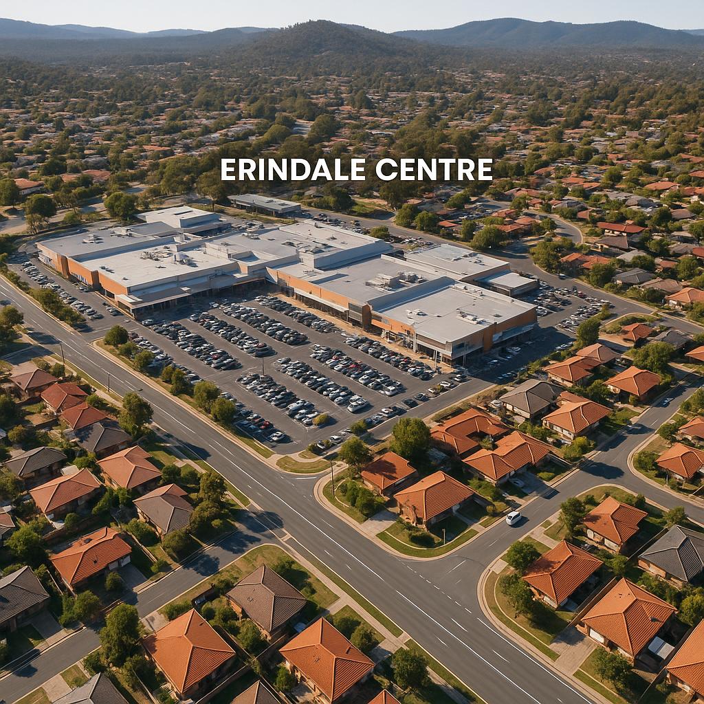 Aerial view of Erindale Centre in Canberra