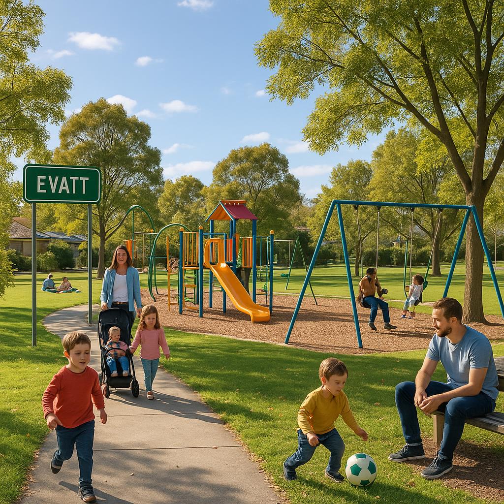 Evatt's peaceful park and play area for families